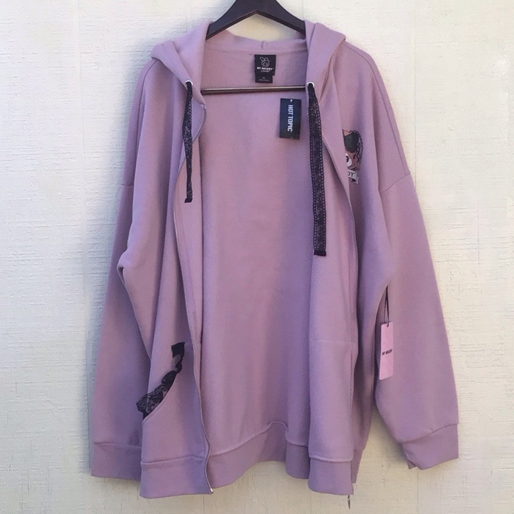 My Melody Sanrio Lolita lilac oversized lace ear hoodie may fit sizes Xl-1X - Picture 15 of 16